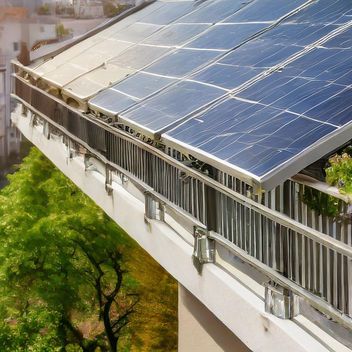 Balkon-Solaranlage, SWS Netze.