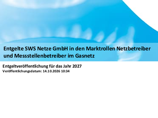 Bildschirmfoto SWS Netze GmbH