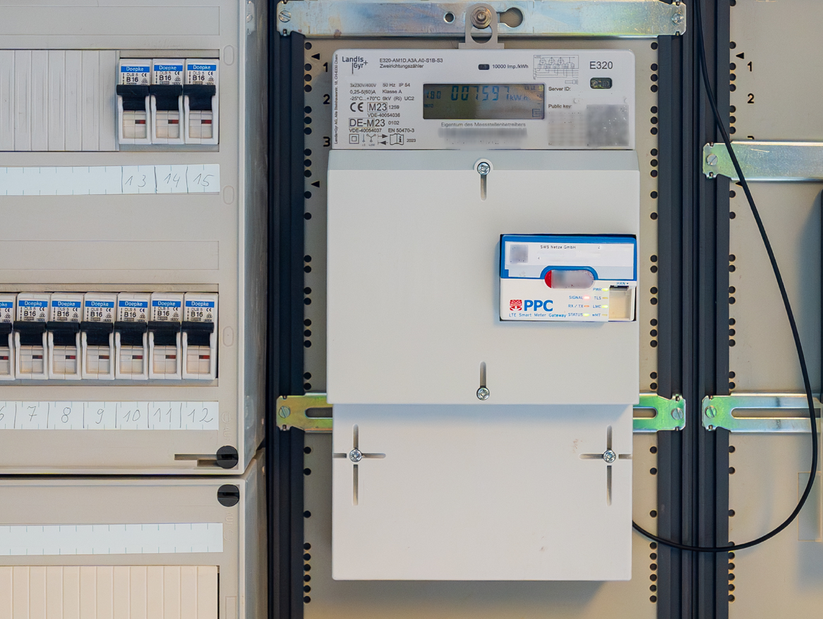 moderne Messeinrichtung - intelligentes Messsystem SWS Netze.